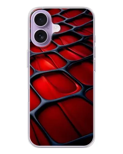 Чехол для iPhone 17 с картинкой «Красная глянцевая сетка» Чехол для iPhone 17 с картинкой «Красная глянцевая сетка»