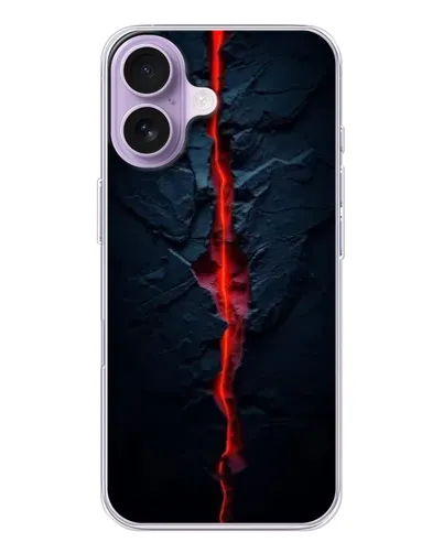 Чехол для iPhone 17 с картинкой «Kрасная лавовая трещина» Чехол для iPhone 17 с картинкой «Kрасная лавовая трещина»