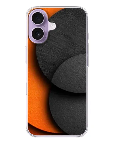 Чехол для iPhone 17 с картинкой «Геометрия оранжевых кругов» Чехол для iPhone 17 с картинкой «Геометрия оранжевых кругов»