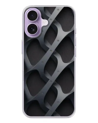 Чехол для iPhone 17 с картинкой «Объемное серое плетение» Чехол для iPhone 17 с картинкой «Объемное серое плетение»