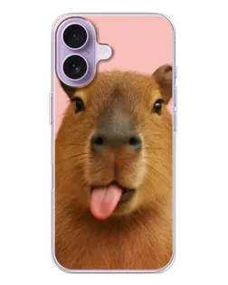 Чохол для iPhone 17 з картинкою «Капібара з язиком» Чохол для iPhone 17 з картинкою «Капібара з язиком»