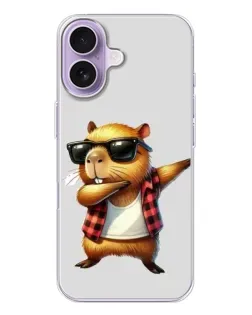 Чохол для iPhone 17 з картинкою «Капібара репер даб» Чохол для iPhone 17 з картинкою «Капібара репер даб»