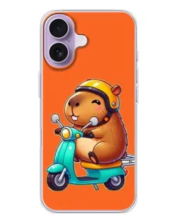 Чохол для iPhone 17 з картинкою «Капібара на скутері» Чохол для iPhone 17 з картинкою «Капібара на скутері»
