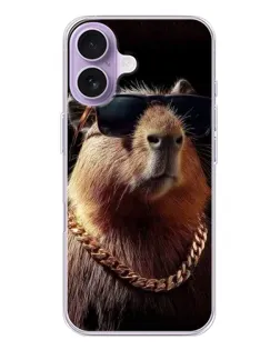 Чохол для iPhone 17 з картинкою «Капібара золотий ланцюг» Чохол для iPhone 17 з картинкою «Капібара золотий ланцюг»