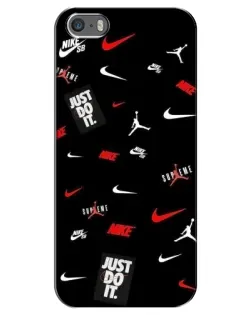 Чехол для iPhone 5 / 5s / SE с картинкой «Nike Mix Pattern»