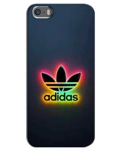 Чехол для iPhone 5 / 5s / SE с картинкой «Неоновый Adidas»