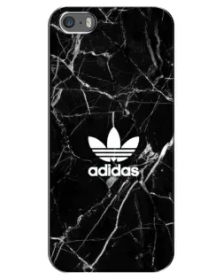 Чехол для iPhone 5 / 5s / SE с картинкой «Белый мрамор Adidas»