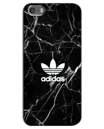 Чехол для iPhone 5 / 5s / SE с картинкой «Белый мрамор Adidas»