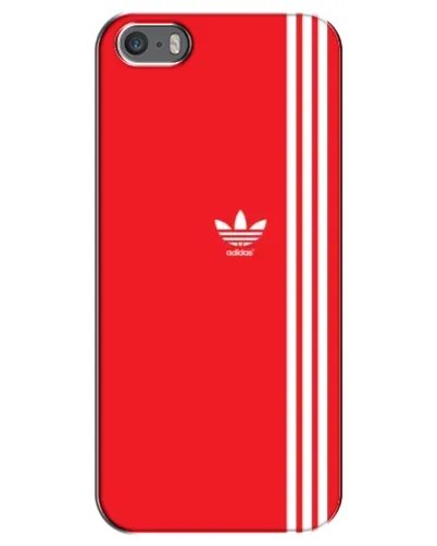 Чехол для iPhone 5 / 5s / SE с картинкой «Красный минимализм Adidas»