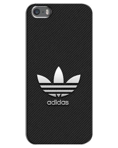 Чехол для iPhone 5 / 5s / SE с картинкой «Adidas Карбоновая текстура»