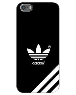 Чехол для iPhone 5 / 5s / SE с картинкой «Adidas с диагональными полосами»