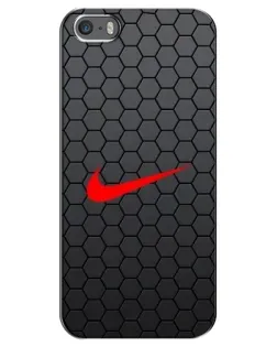 Чохол для iPhone 5 / 5s / SE з картинкою «Nike — карбонова сітка» Чохол для iPhone 5 / 5s / SE з картинкою «Nike — карбонова сітка»