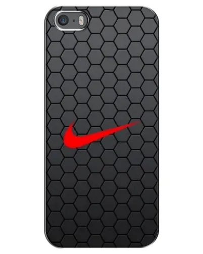 Чохол для iPhone 5 / 5s / SE з картинкою «Nike — карбонова сітка»