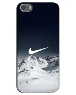 Чохол для iPhone 5 / 5s / SE з картинкою «Nike — зимові гори» Чохол для iPhone 5 / 5s / SE з картинкою «Nike — зимові гори»