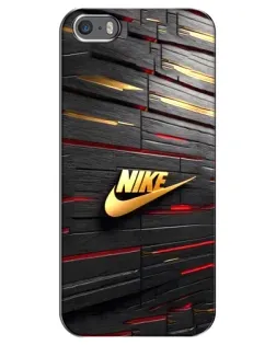 Чохол для iPhone 5 / 5s / SE з картинкою «Золотий Nike на металі» Чохол для iPhone 5 / 5s / SE з картинкою «Золотий Nike на металі»