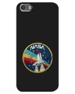 Чехол для iPhone 5 / 5s / SE с картинкой «NASA — эмблема миссии»