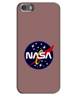 Чехол для iPhone 5 / 5s / SE с картинкой «NASA — ретро космос» Чехол для iPhone 5 / 5s / SE с картинкой «NASA — ретро космос»