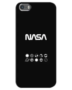 Чехол для iPhone 5 / 5s / SE с картинкой «NASA — технический принт» Чехол для iPhone 5 / 5s / SE с картинкой «NASA — технический принт»