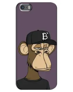 Чохол для iPhone 5 / 5s / SE з картинкою «Bored Ape в кепці»
