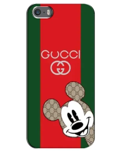 Чехол для iPhone 5 / 5s / SE с картинкой «Gucci — полосы и Микки» Чехол для iPhone 5 / 5s / SE с картинкой «Gucci — полосы и Микки»