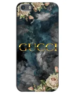 Чехол для iPhone 5 / 5s / SE с картинкой «Абстрактные цветы Gucci»