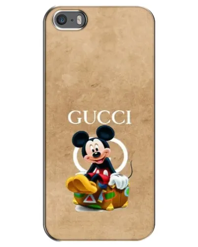 Чехол для iPhone 5 / 5s / SE с картинкой «Микки Маус Gucci — крафт» Чехол для iPhone 5 / 5s / SE с картинкой «Микки Маус Gucci — крафт»
