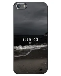 Чехол для iPhone 5 / 5s / SE с картинкой «Gucci — морской прибой»