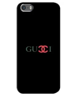 Чехол для iPhone 5 / 5s / SE с картинкой «Gucci — красный градиент»