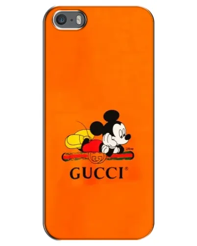 Чехол для iPhone 5 / 5s / SE с картинкой «Микки Маус Gucci — оранж» Чехол для iPhone 5 / 5s / SE с картинкой «Микки Маус Gucci — оранж»