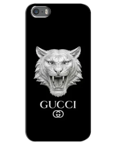Чехол для iPhone 5 / 5s / SE с картинкой «Gucci — серебряный лев» Чехол для iPhone 5 / 5s / SE с картинкой «Gucci — серебряный лев»