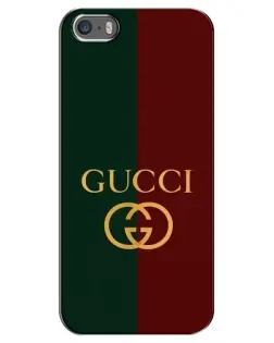 Чехол для iPhone 5 / 5s / SE с картинкой «Gucci — темно-зеленый градиент»