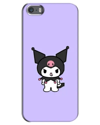 Чехол для iPhone 5 / 5s / SE с картинкой «Kuromi — нежный фиолетовый»
