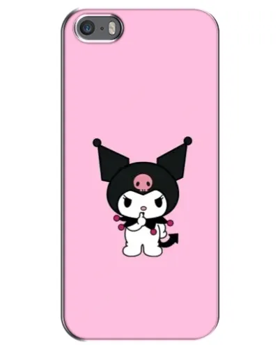 Чехол для iPhone 5 / 5s / SE с картинкой «Kuromi — розовая нежность»