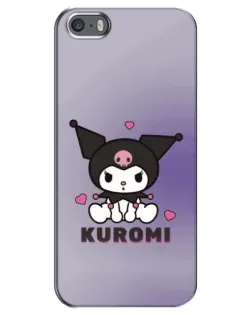 Чехол для iPhone 5 / 5s / SE с картинкой «Kuromi — фиолетовый арт»