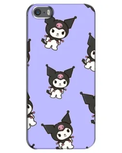 Чехол для iPhone 5 / 5s / SE с картинкой «Паттерн с Kuromi»