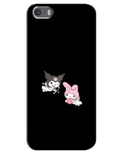 Чехол для iPhone 5 / 5s / SE с картинкой «My Melody и Kuromi»