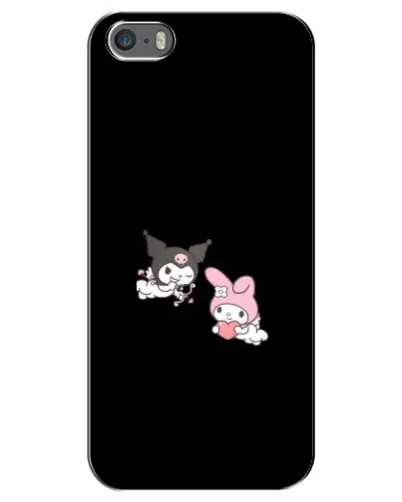 Чехол для iPhone 5 / 5s / SE с картинкой «My Melody и Kuromi»