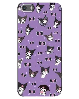 Чехол для iPhone 5 / 5s / SE с картинкой «Kuromi — паттерн»