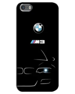 Чехол для iPhone 5 / 5s / SE с картинкой «Минималистичный принт BMW M3»