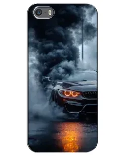 Чехол для iPhone 5 / 5s / SE с картинкой «BMW M-Power — абстракция»