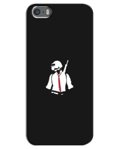 Чохол для iPhone 5 / 5s / SE з картинкою «PUBG — силует воїна»