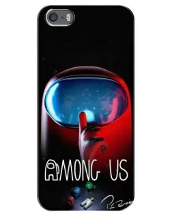 Чохол для iPhone 5 / 5s / SE з картинкою «Червоний імпостер — макро» Чохол для iPhone 5 / 5s / SE з картинкою «Червоний імпостер — макро»