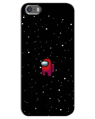 Чехол для iPhone 5 / 5s / SE с картинкой «Красный Among Us»
