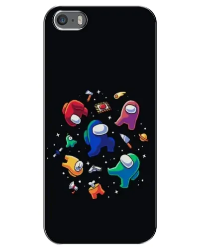Чехол для iPhone 5 / 5s / SE с картинкой «Among Us космос»