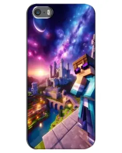 Чохол для iPhone 5 / 5s / SE з картинкою «Стів та космос» Чохол для iPhone 5 / 5s / SE з картинкою «Стів та космос»