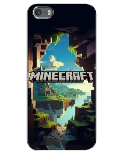 Чехол для iPhone 5 / 5s / SE с картинкой «Пещера Майнкрафт»