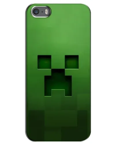 Чехол для iPhone 5 / 5s / SE с картинкой «Крипер микро-дизайн»