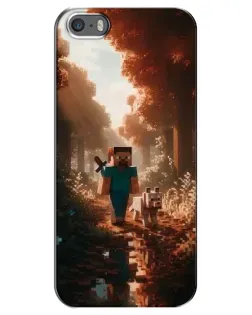 Чохол для iPhone 5 / 5s / SE з картинкою «Стів у лісі» Чохол для iPhone 5 / 5s / SE з картинкою «Стів у лісі»