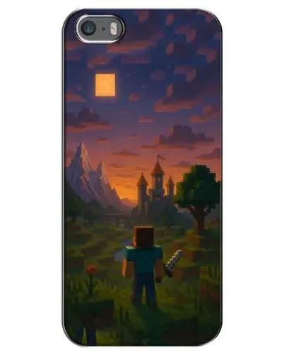 Чехол для iPhone 5 / 5s / SE с картинкой «Стив у башни»
