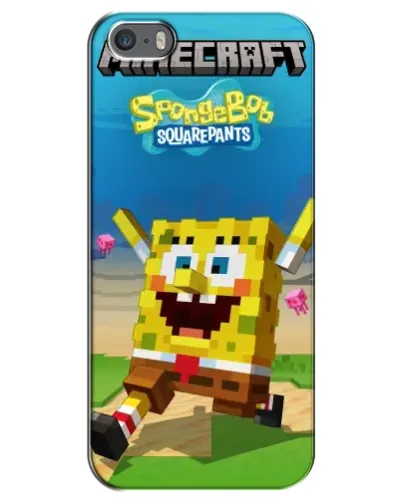 Чехол для iPhone 5 / 5s / SE с картинкой «Губка Боб Minecraft» Чехол для iPhone 5 / 5s / SE с картинкой «Губка Боб Minecraft»